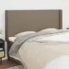 Image de vidaXL TÃªte de lit avec oreilles Taupe 183x16x118/128 cm Tissu