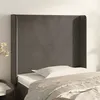 Image de vidaXL Tête de lit avec oreilles Gris foncé 83x16x118/128 cm Velours