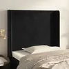 Image de vidaXL TÃªte de lit avec oreilles Noir 103x16x118/128 cm Velours