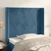 Image de vidaXL Tête de lit avec oreilles Bleu foncé 103x16x118/128 cm Velours