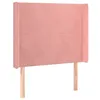 Image de vidaXL TÃªte de lit avec oreilles Rose 103x16x118/128 cm Velours