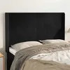 Image de vidaXL Tête de lit avec oreilles Noir 147x16x118/128 cm Velours