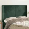 Image de vidaXL Tête de lit avec oreilles Vert foncé 147x16x118/128 cm Velours