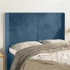 Image de vidaXL Tête de lit avec oreilles Bleu foncé 147x16x118/128 cm Velours
