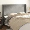 Image de vidaXL Tête de lit avec oreilles Gris clair 163x16x118/128 cm Velours