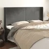 Image de vidaXL Tête de lit avec oreilles Gris foncé 163x16x118/128 cm Velours