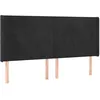 Image de vidaXL TÃªte de lit avec oreilles Noir 163x16x118/128 cm Velours