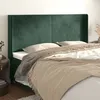 Image de Vidaxl TÃªte De Lit Avec Oreilles Vert FoncÃ© 163x16x118/128 Cm Velours
