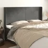 Image de vidaXL TÃªte de lit avec oreilles Gris foncÃ© 183x16x118/128 cm Velours