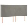 Image de vidaXL TÃªte de lit avec oreilles Gris clair 203x16x118/128 cm Velours