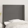 Image de vidaXL TÃªte de lit avec oreilles Gris 93x16x118/128 cm Similicuir