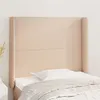 Image de vidaXL Tête de lit avec oreilles Cappuccino 93x16x118/128cm Similicuir