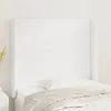 Image de vidaXL Tête de lit avec oreilles Blanc 103x16x118/128 cm Similicuir3119385