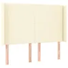 Image de vidaXL TÃªte de lit avec oreilles CrÃ¨me 147x16x118/128 cm Similicuir
