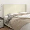 Image de vidaXL Tête de lit avec oreilles Crème 163x16x118/128 cm Similicuir