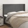 Image de vidaXL TÃªte de lit avec oreilles Gris 203x16x118/128 cm Similicuir