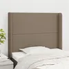 Image de vidaXL Tête de lit avec oreilles Taupe 93x16x118/128 cm Tissu