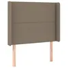 Image de vidaXL TÃªte de lit avec oreilles Taupe 93x16x118/128 cm Tissu