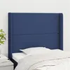 Image de vidaXL Tête de lit avec oreilles Bleu 103x16x118/128 cm Tissu3119436