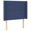 Image de vidaXL TÃªte de lit avec oreilles Bleu 103x16x118/128 cm Tissu