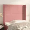 Image de vidaXL Tête de lit avec oreilles Rose 83x16x118/128 cm Velours