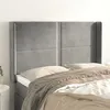 Image de vidaXL Tête de lit avec oreilles Gris clair 147x16x118/128 cm Velours3119488