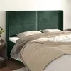 Image de vidaXL Tête de lit avec oreilles Vert foncé 203x16x118/128 cm Velours