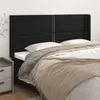 Image de vidaXL Tête de lit avec oreilles Noir 203x16x118/128 cm Similicuir