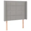 Image de vidaXL TÃªte de lit avec oreilles Gris clair 83x16x118/128 cm Tissu