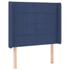 Image de vidaXL TÃªte de lit avec oreilles Bleu 83x16x118/128 cm Tissu