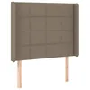 Image de vidaXL TÃªte de lit avec oreilles Taupe 93x16x118/128 cm Tissu
