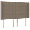 Image de vidaXL TÃªte de lit avec oreilles Taupe 147x16x118/128 cm Tissu
