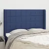 Image de vidaXL TÃªte de lit avec oreilles Bleu 147x16x118/128 cm Tissu