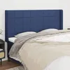 Image de vidaXL TÃªte de lit avec oreilles Bleu 163x16x118/128 cm Tissu