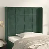 Image de vidaXL Tête de lit avec oreilles Vert foncé 83x16x118/128 cm Velours