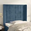 Image de Vidaxl TÃªte De Lit Avec Oreilles Bleu FoncÃ© 83x16x118/128 Cm Velours