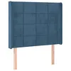 Image de Vidaxl TÃªte De Lit Avec Oreilles Bleu FoncÃ© 103x16x118/128 Cm Velours