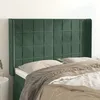 Image de Vidaxl TÃªte De Lit Avec Oreilles Vert FoncÃ© 147x16x118/128 Cm Velours
