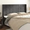 Image de vidaXL Tête de lit avec oreilles Gris foncé 163x16x118/128 cm Velours
