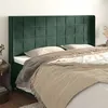 Image de vidaXL Tête de lit avec oreilles Vert foncé 203x16x118/128 cm Velours