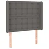 Image de vidaXL TÃªte de lit avec oreilles Gris 83x16x118/128 cm Similicuir