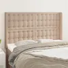 Image de vidaXL Tête de lit avec oreilles Cappuccino 147x16x118/128 cm