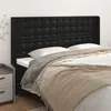 Image de vidaXL Tête de lit avec oreilles Noir 163x16x118/128 cm Similicuir