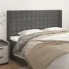 Image de vidaXL Tête de lit avec oreilles Gris 163x16x118/128 cm Similicuir