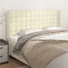 Image de vidaXL Tête de lit avec oreilles Crème 183x16x118/128 cm Similicuir