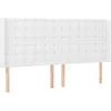 Image de vidaXL TÃªte de lit avec oreilles Blanc 203x16x118/128 cm Similicuir