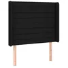 Image de vidaXL TÃªte de lit avec oreilles Noir 83x16x118/128 cm Tissu