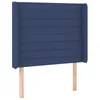 Image de vidaXL TÃªte de lit avec oreilles Bleu 83x16x118/128 cm Tissu