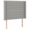 Image de vidaXL TÃªte de lit avec oreilles Gris clair 103x16x118/128 cm Tissu