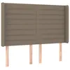 Image de vidaXL TÃªte de lit avec oreilles Taupe 147x16x118/128 cm Tissu